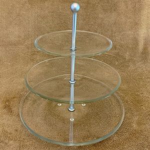 3-Tiered Glass Serving Tray